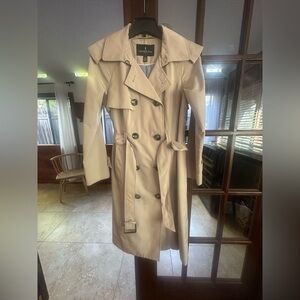 London Fog double breasted trench coat tan